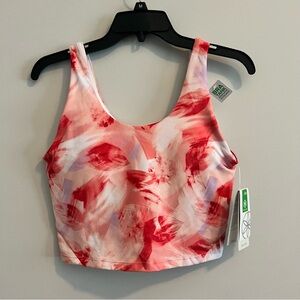 GAIAM Flow Longline Sports Bra, Bright Canteloupe, size M